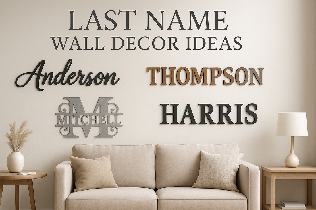 Last Name Wall Decor Ideas