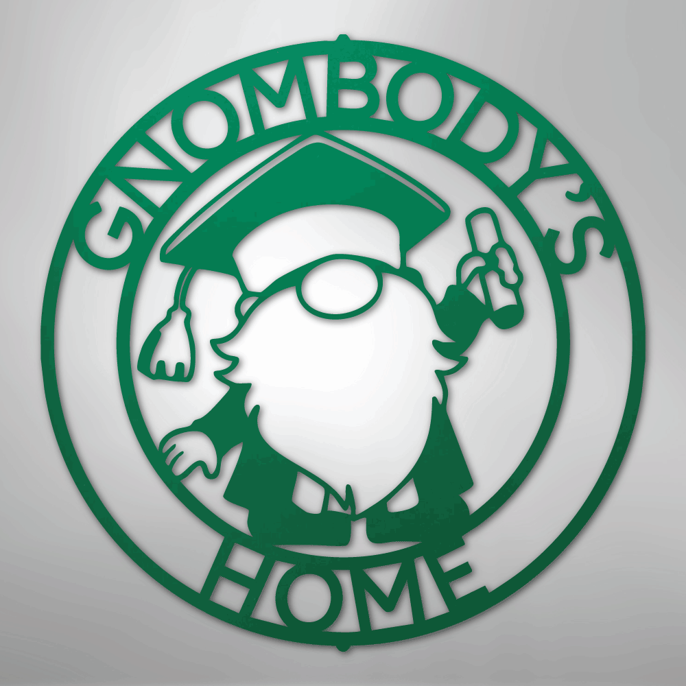 Custom Metal Wall Art - Personalized Graduation Sign Green