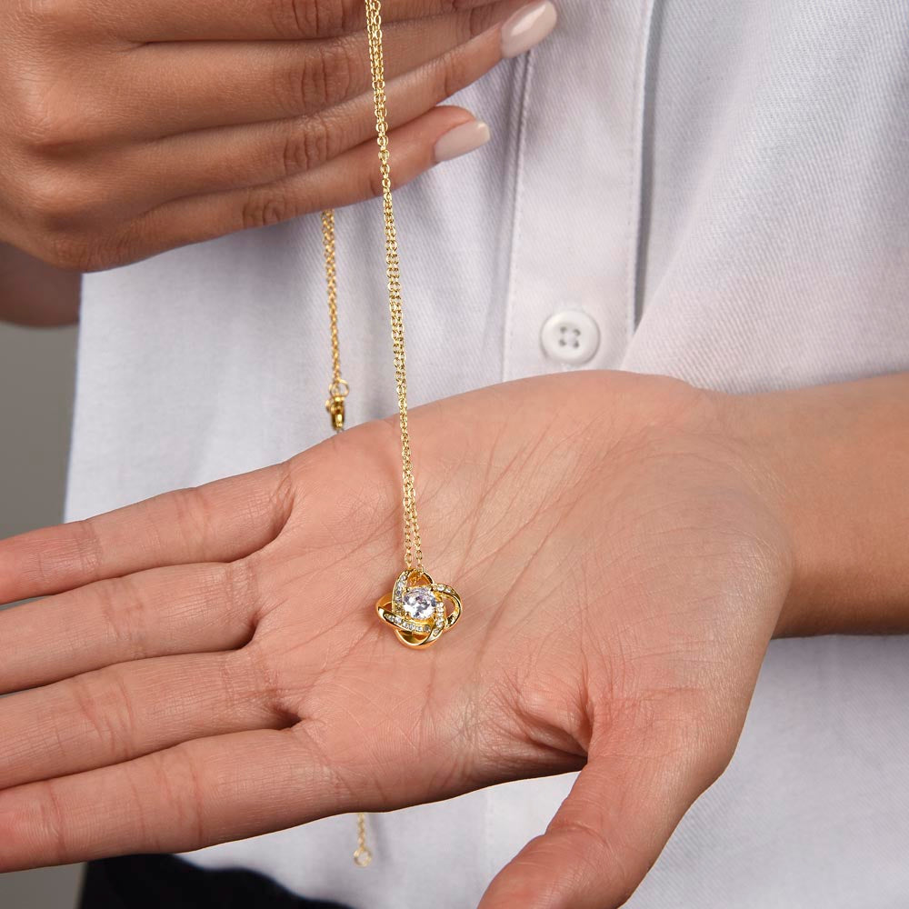 Beautiful Daughter Old Turtle From Mom Love Knot Necklace