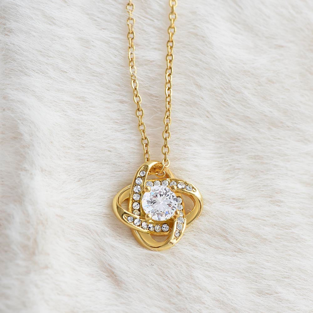 Beautiful Daughter Stars And Moon Love Knot Necklace