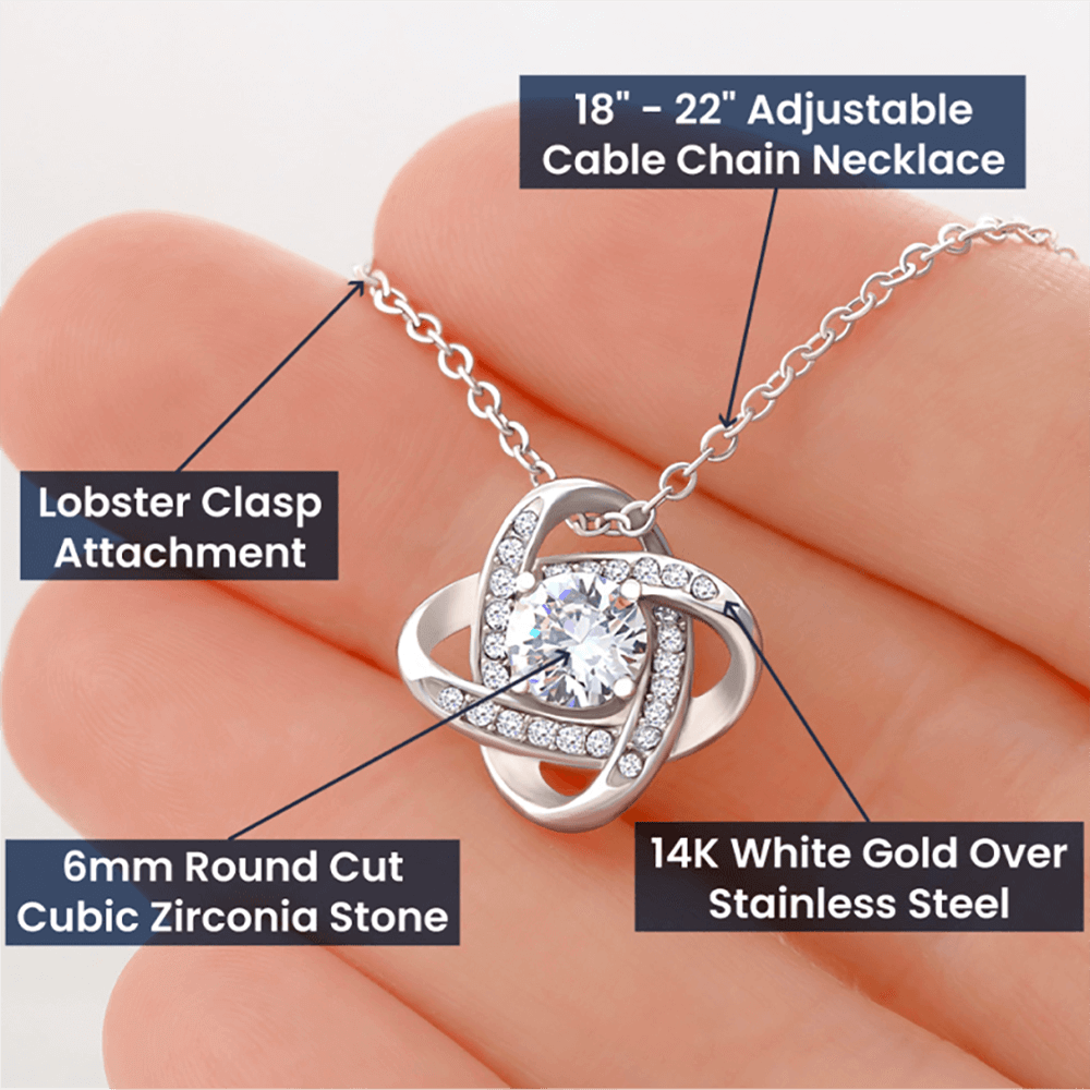 Sharing My Life With You Wife Gift From Husband Love Knot Necklace