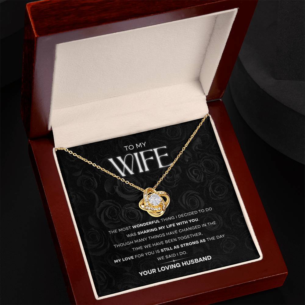 Sharing My Life With You Wife Gift From Husband Love Knot Necklace