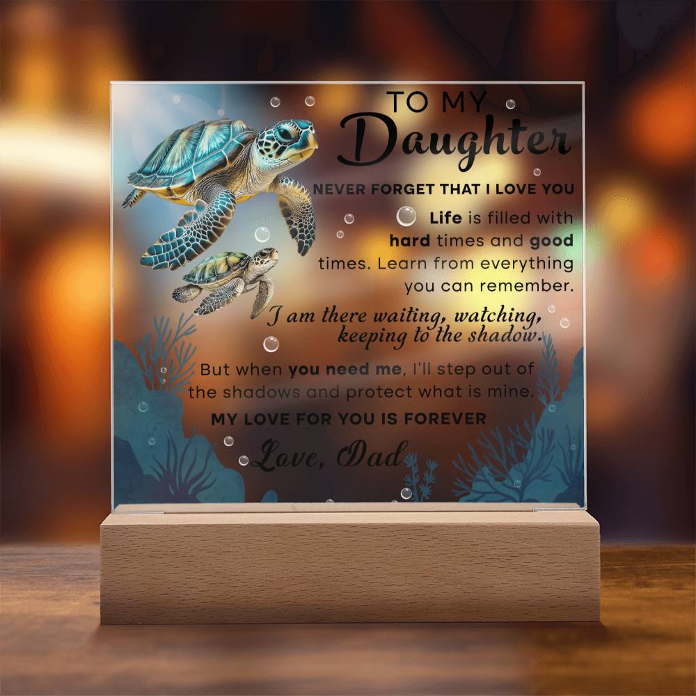 Waiting and Watching Gift For Daughter From Dad Acrylic Square