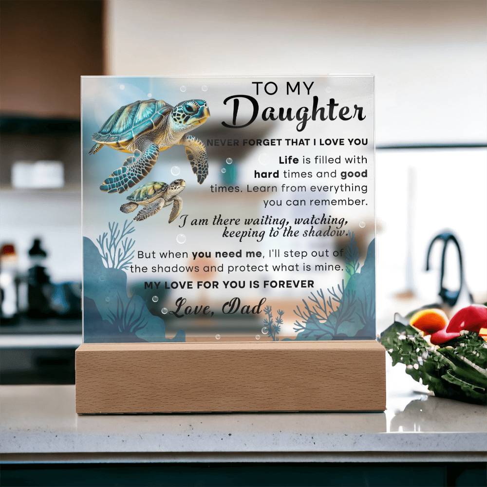 Waiting and Watching Gift For Daughter From Dad Acrylic Square
