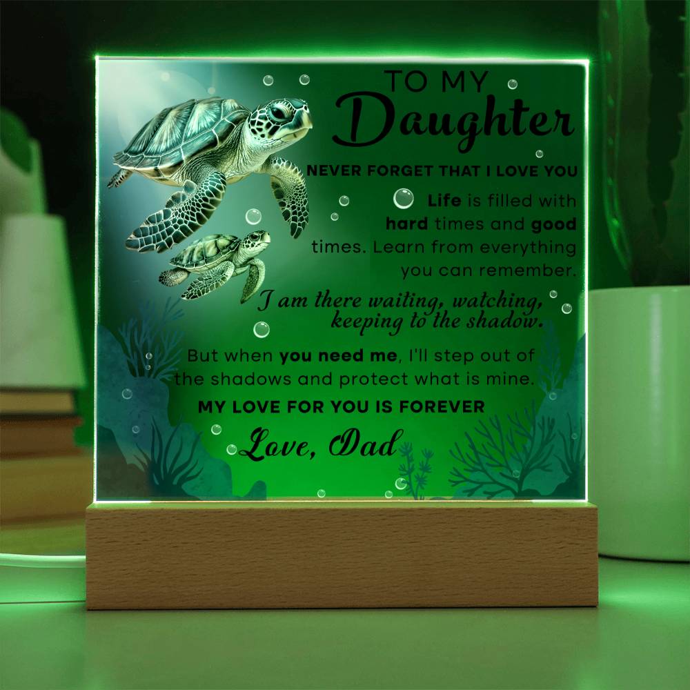 Waiting and Watching Gift For Daughter From Dad Acrylic Square