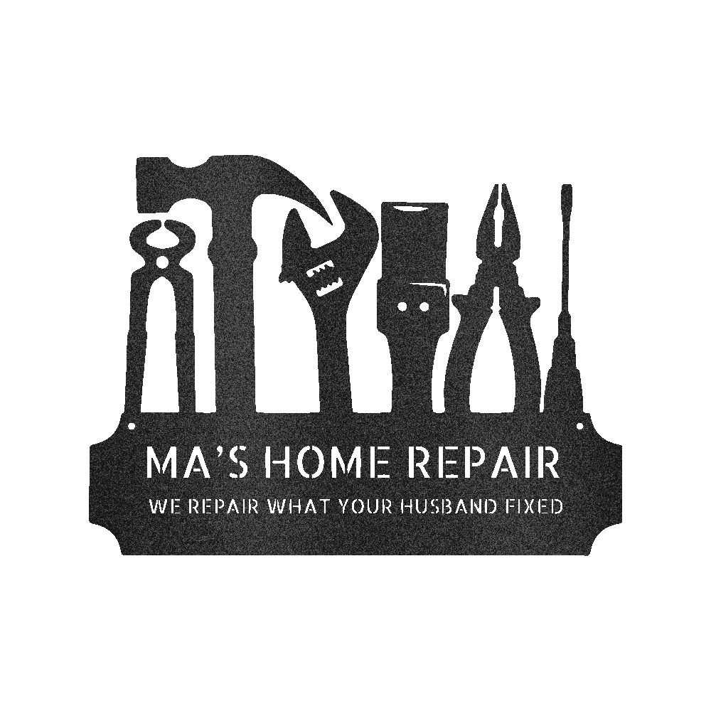 Tool Time Personalized Gifts - Custom Metal Sign Black