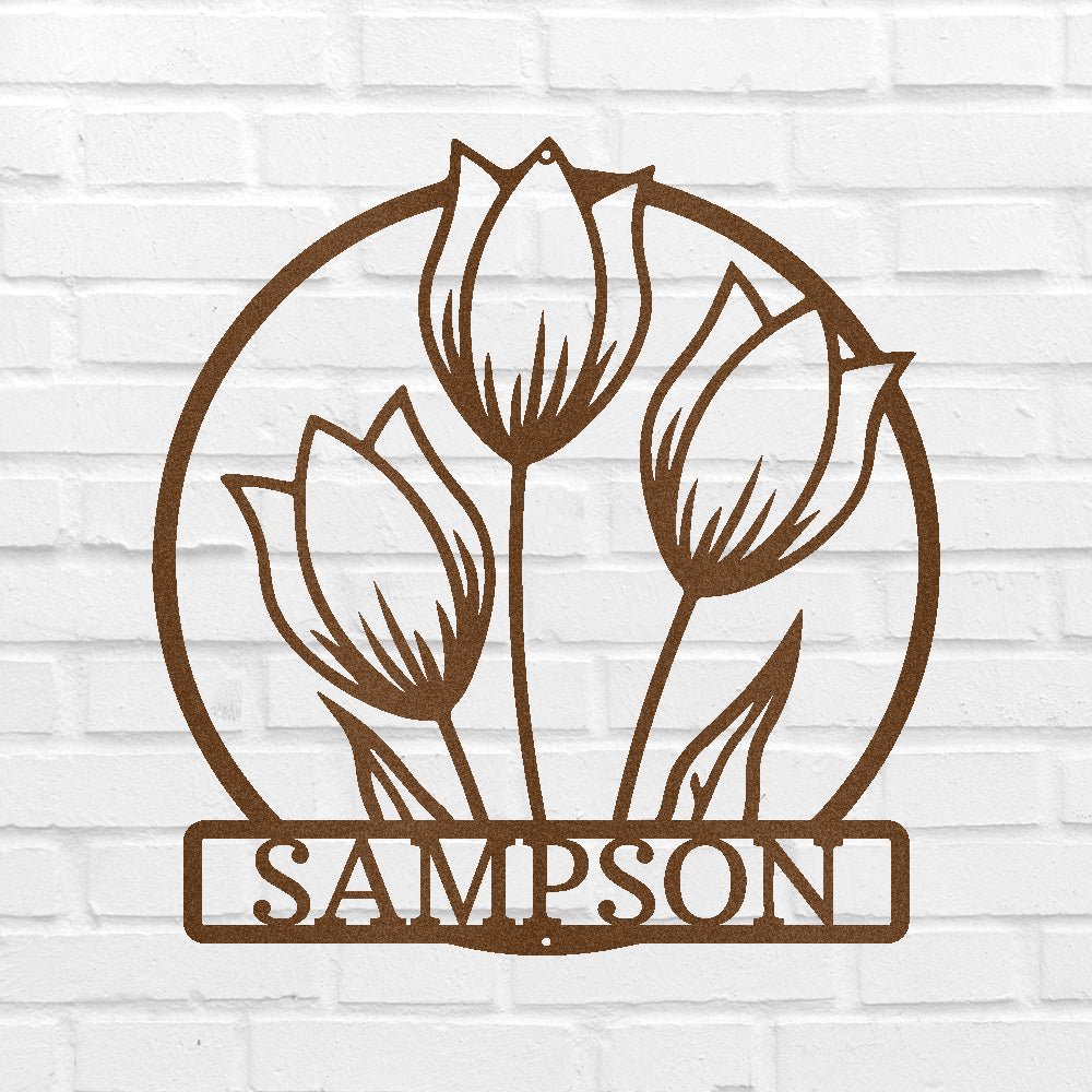 Wild Tulip Personalized Gifts - Custom Metal Sign Copper