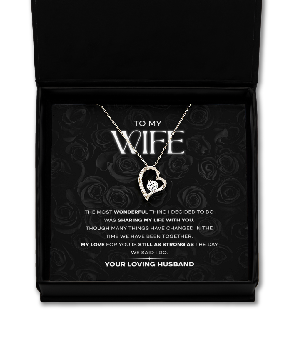 Sharing My Life With You Wife Gift From Husband Necklace – Precious Engraved