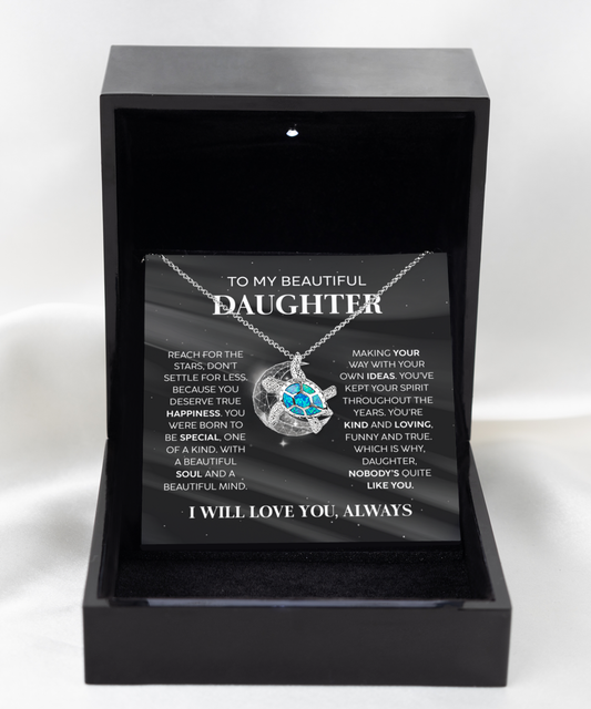 Reach For The Stars Daughter Gift Opal Turtle Necklace Opal Turtle Necklace Luxury Box