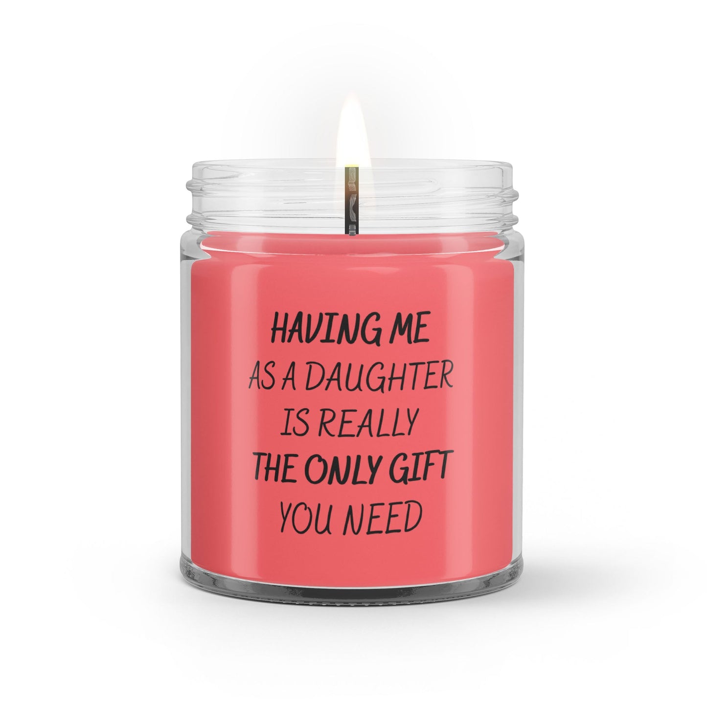 Mother's Day Father's Day Gifts From Daughter Soy Wax Candle Bright Pink - Watermelon