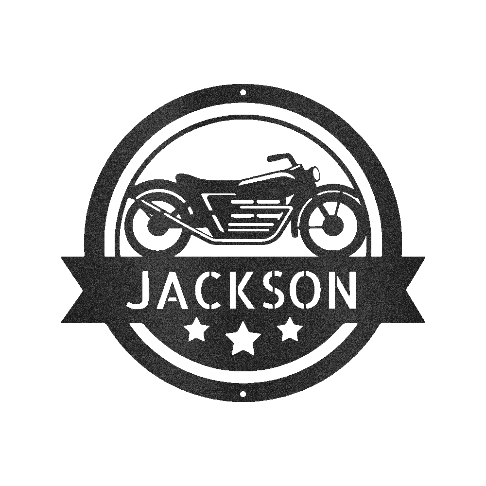 Motorcycle Personalized Gifts - Custom Metal Sign Black