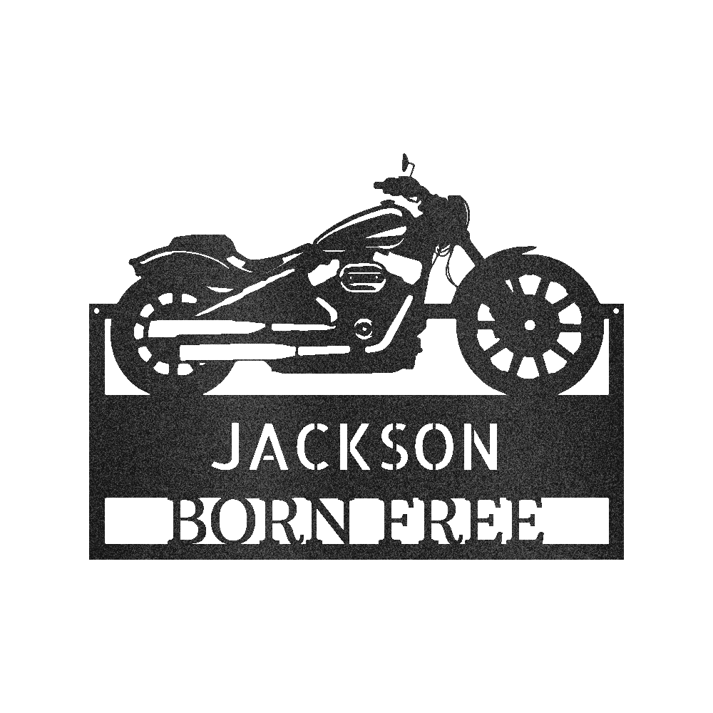 Motorcycle Personalized Gifts - Custom Metal Sign Black
