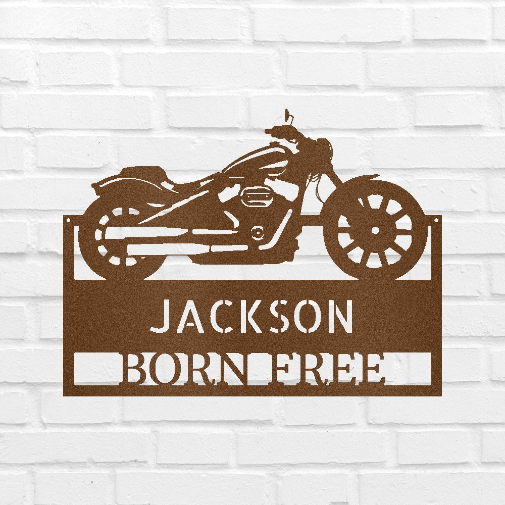 Motorcycle Personalized Gifts - Custom Metal Sign Copper