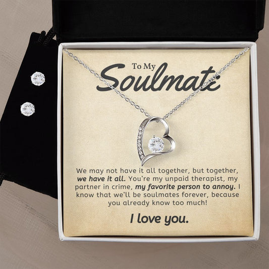 My Favourite Person To Annoy Gift For Soulmate Forever Love Necklace 14k White Gold Finish Standard Box
