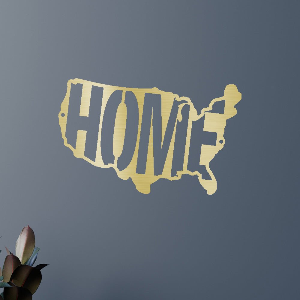 Patriotic USA Home Metal Wall Art Classic Metal Sign - Precious Engraved