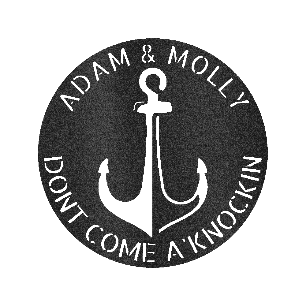 Anchor Plaque Personalized Gifts - Custom Metal Sign Black