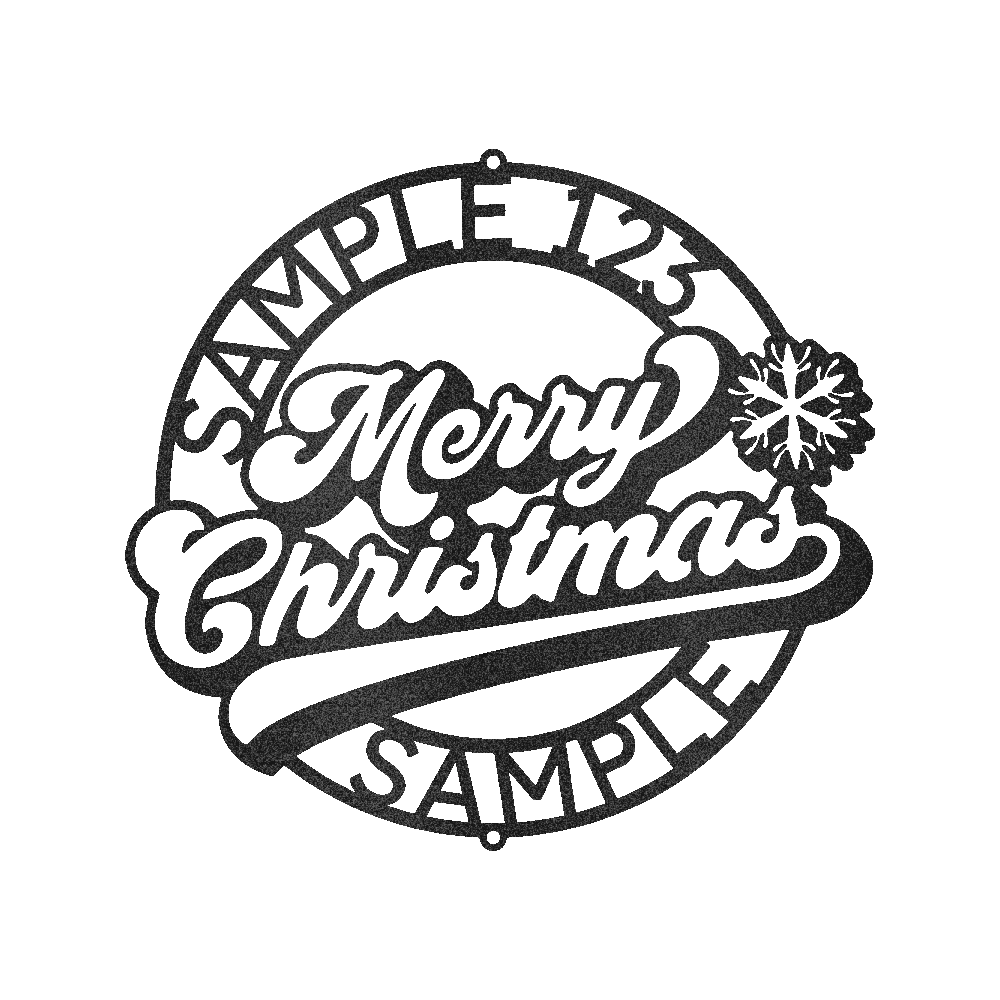 Christmas Ring Personalized Gifts - Custom Metal Sign Black