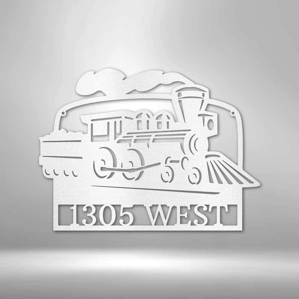 Personalized Coal Train Monogram Custom Metal Wall Art Classic Metal Sign - Precious Engraved