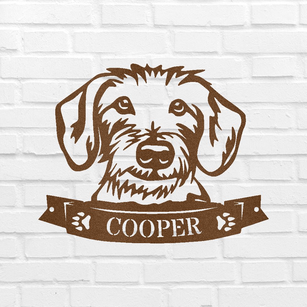 Dachshund Face Personalized Gifts - Custom Metal Sign Copper