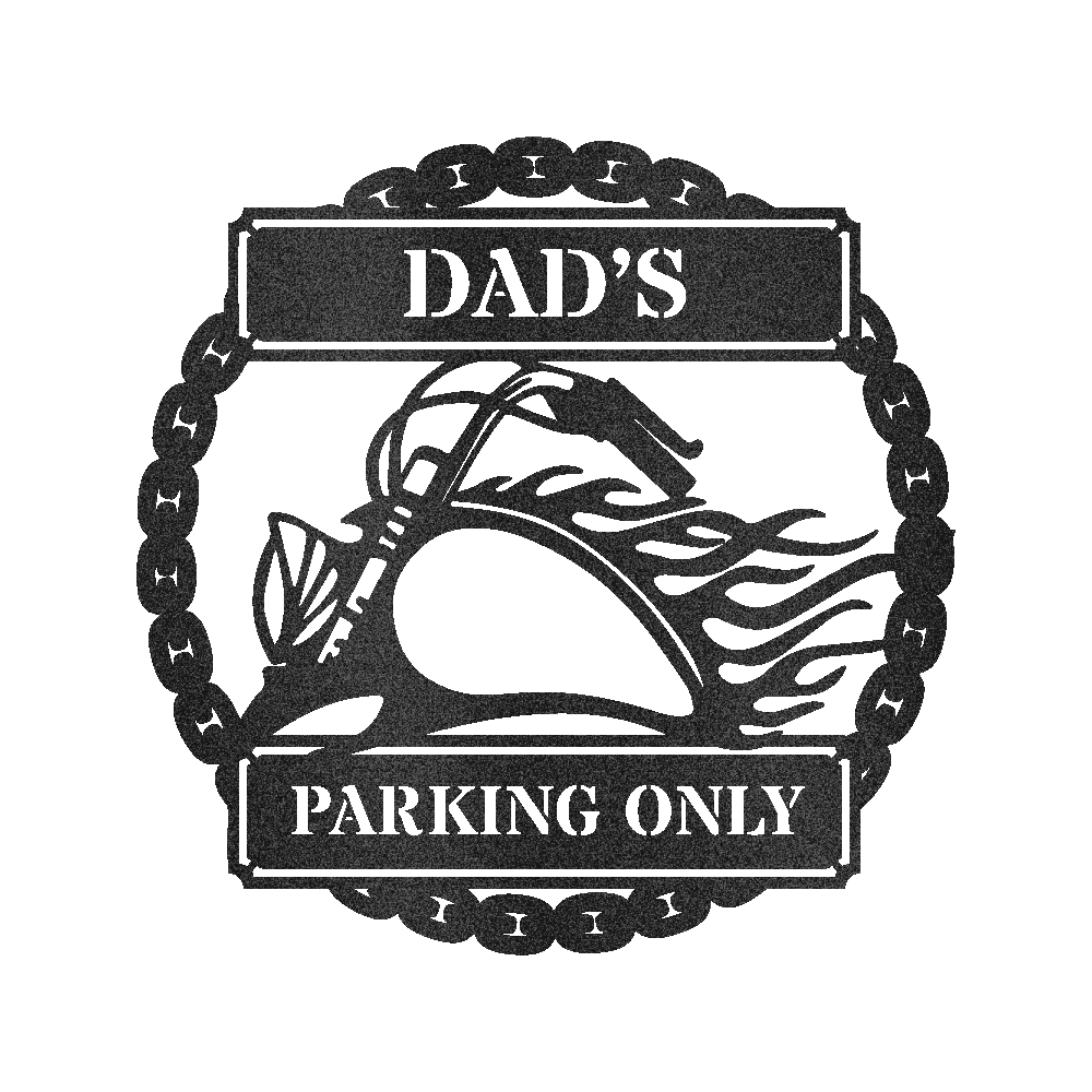Hog Parking Plaque Personalized Gifts - Custom Metal Sign Black
