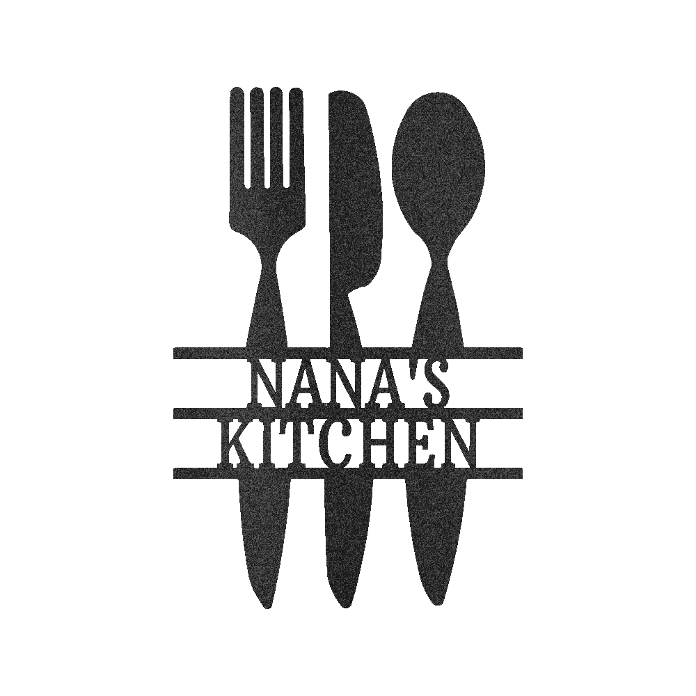 Kitchen Utensil Personalized Gifts - Custom Metal Sign Black