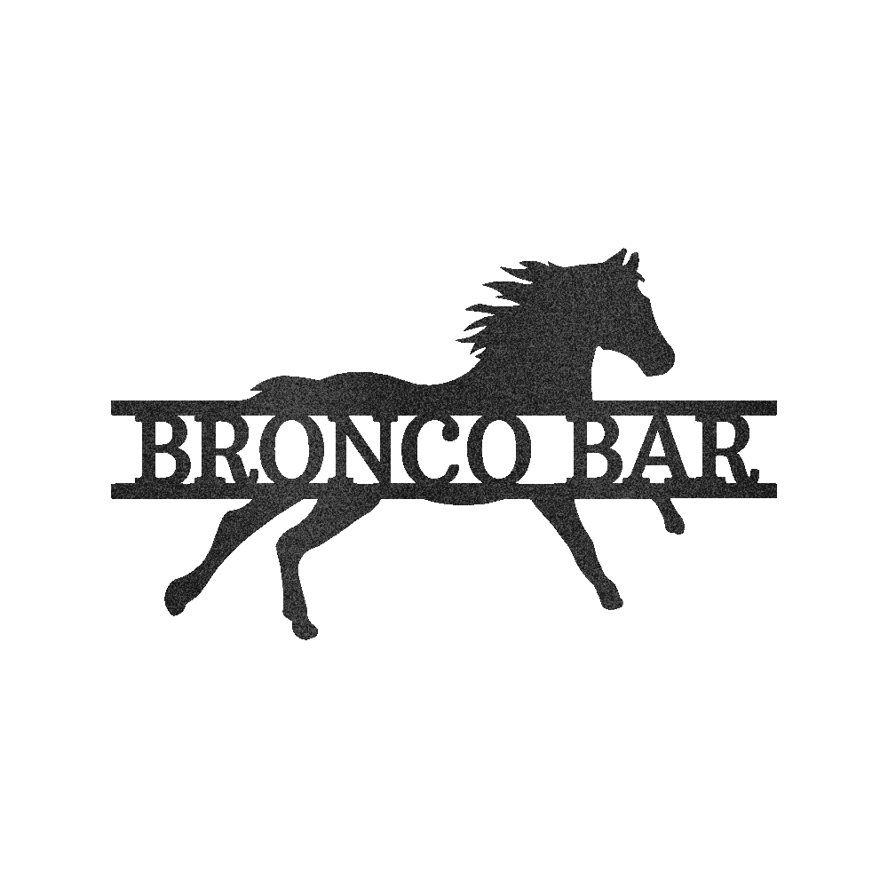 Sprinting Horse Personalized Gifts - Custom Metal Sign Black