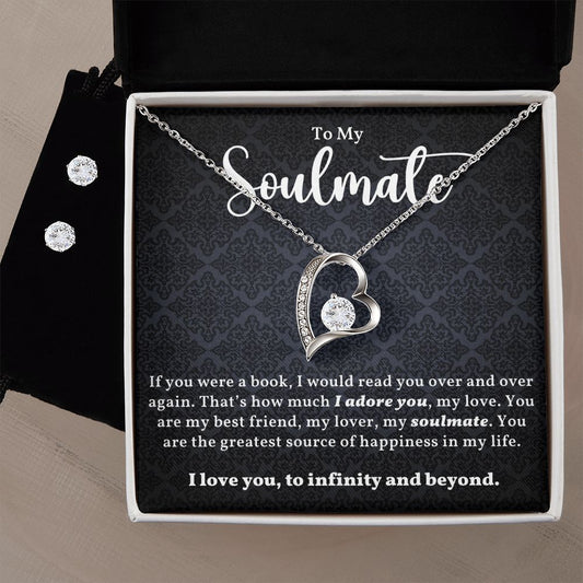 You Are My Best Friend Gift For Soulmate Forever Love Necklace 14k White Gold Finish Standard Box