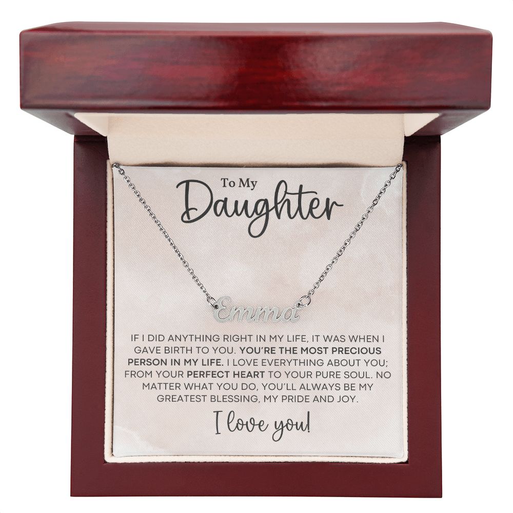 You Are The Most Precious Person In My Life Gift For Daughter Custom Name Necklace Polished Stainless Steel Luxury Box