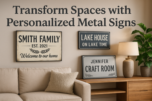 Transform Spaces with Personalized Metal Signs