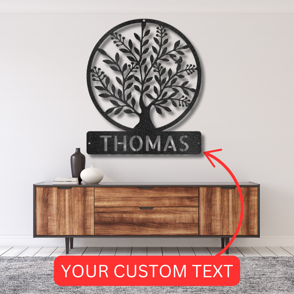 Deer Text Personalized Gifts - Custom Metal Sign, AnniversaryWeddingHousewarming Gift