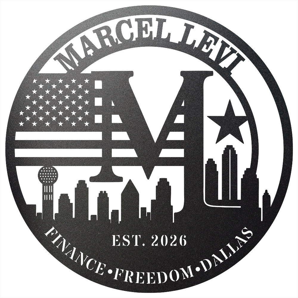 9118 - Dallas Skyline Monogram Metal Wall Art Black