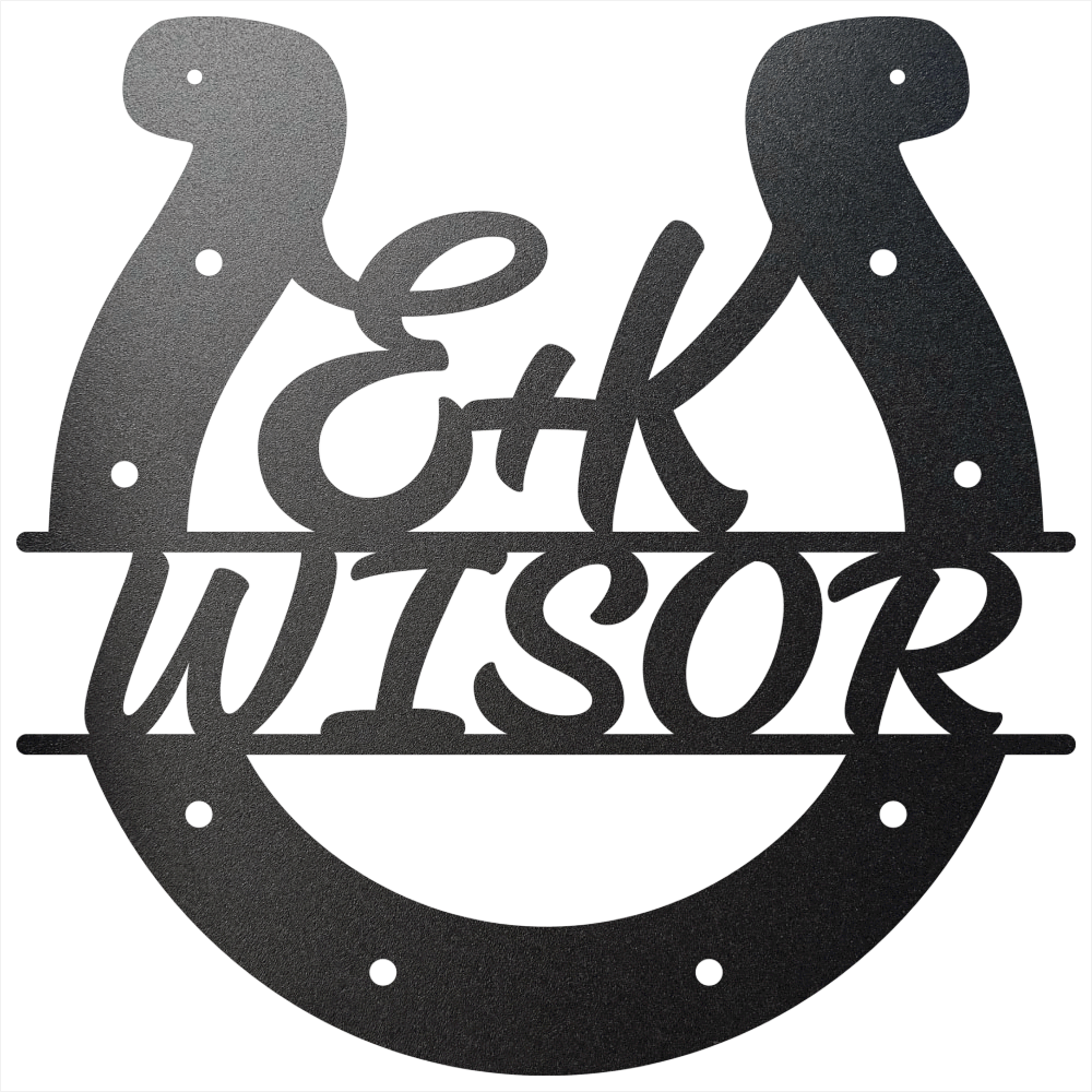 Custom Horseshoe Quote Black