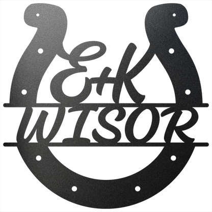 Custom Horseshoe Quote Black