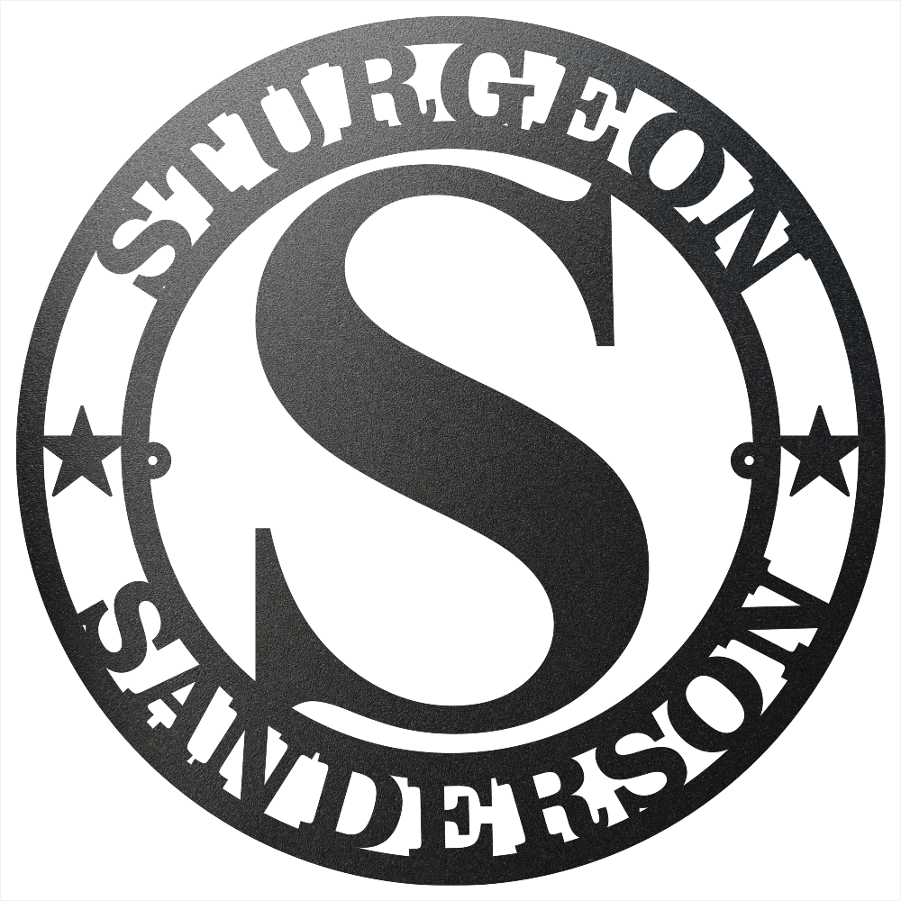 8713 - Custom Steel Wall Decor Black
