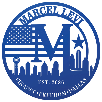 9118 - Dallas Skyline Monogram Metal Wall Art Blue