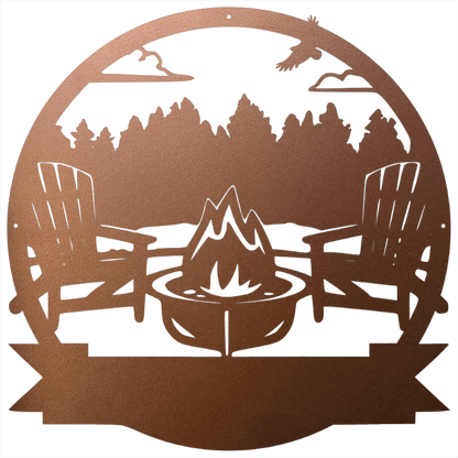 Custom Metal Wall Art - Personalized Lake House Sign Copper