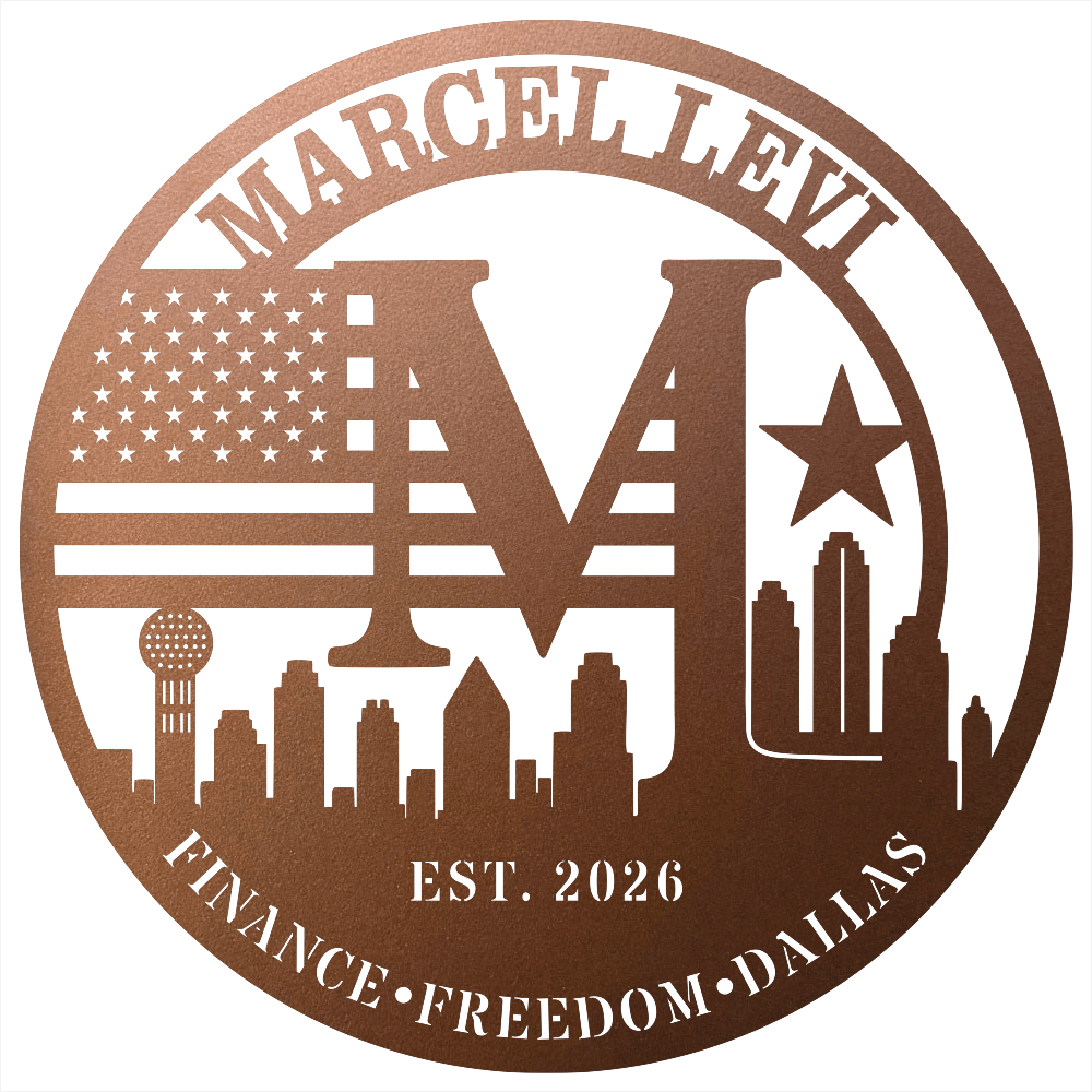 9118 - Dallas Skyline Monogram Metal Wall Art Copper