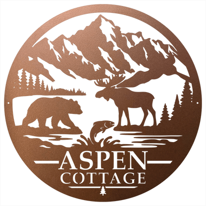 9568 - Mountain Sign Copper