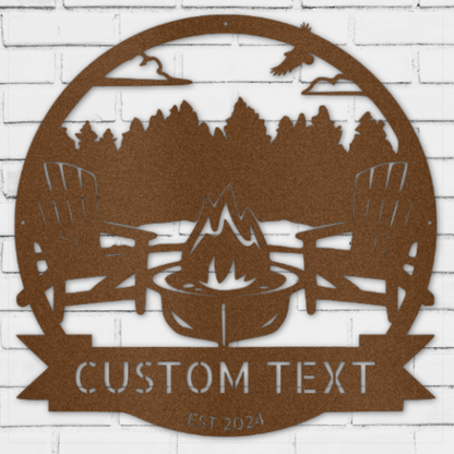 Custom Metal Wall Art - Personalized Lake House Sign