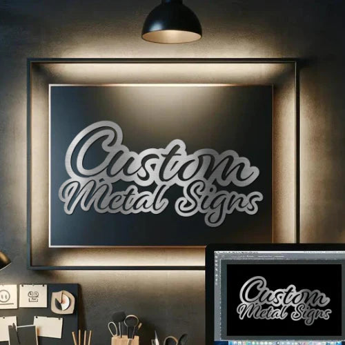 Custom Metal Sign - Personalized, Made-to-Order Steel Cut Design Custom Design Fee ($49.95)