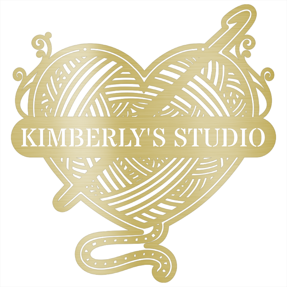 Ball of Yarn & Hook – Custom Metal Sign for Crochet Lovers