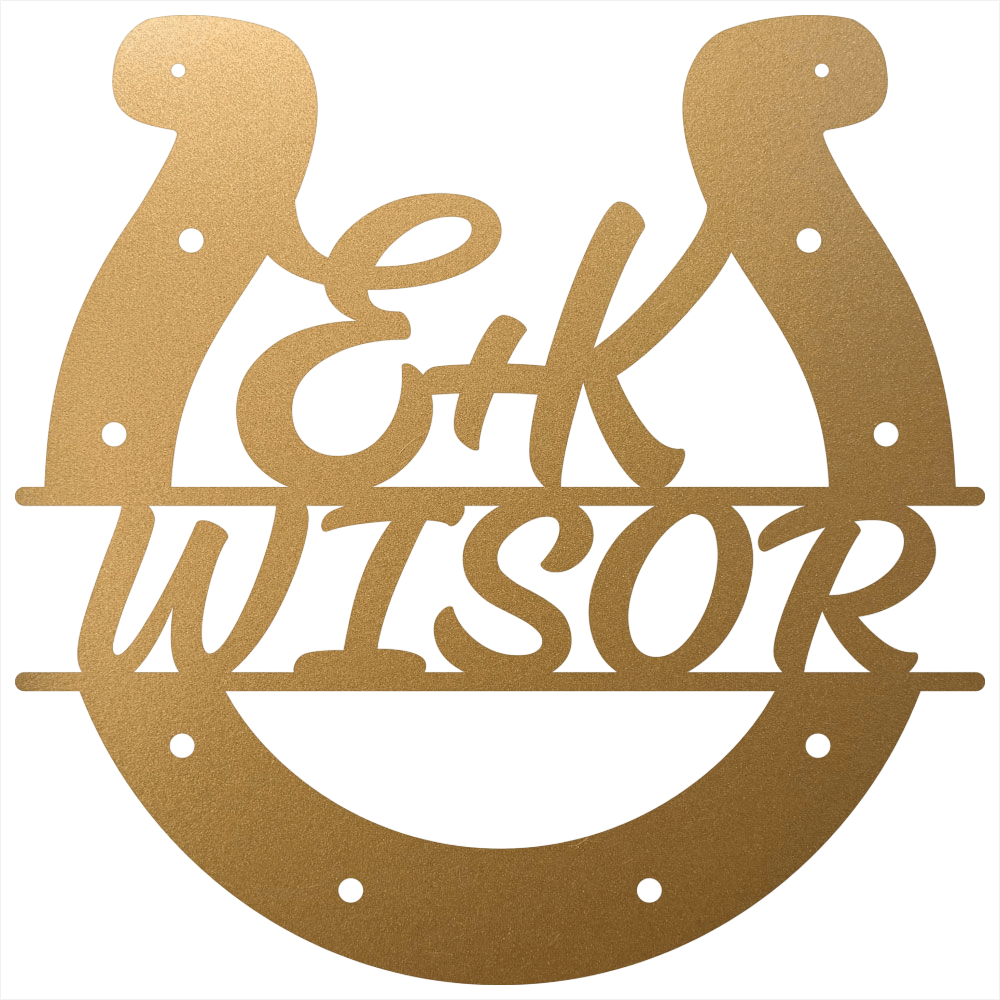 Custom Horseshoe Quote Gold