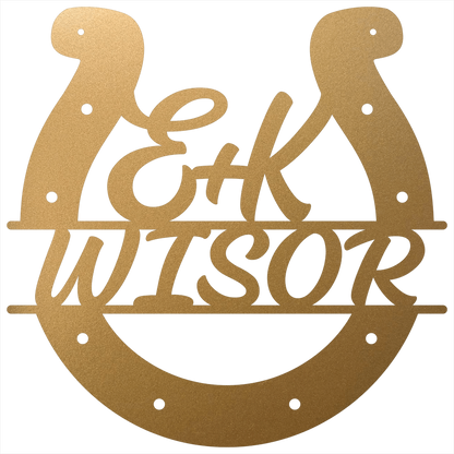 Custom Horseshoe Quote Gold