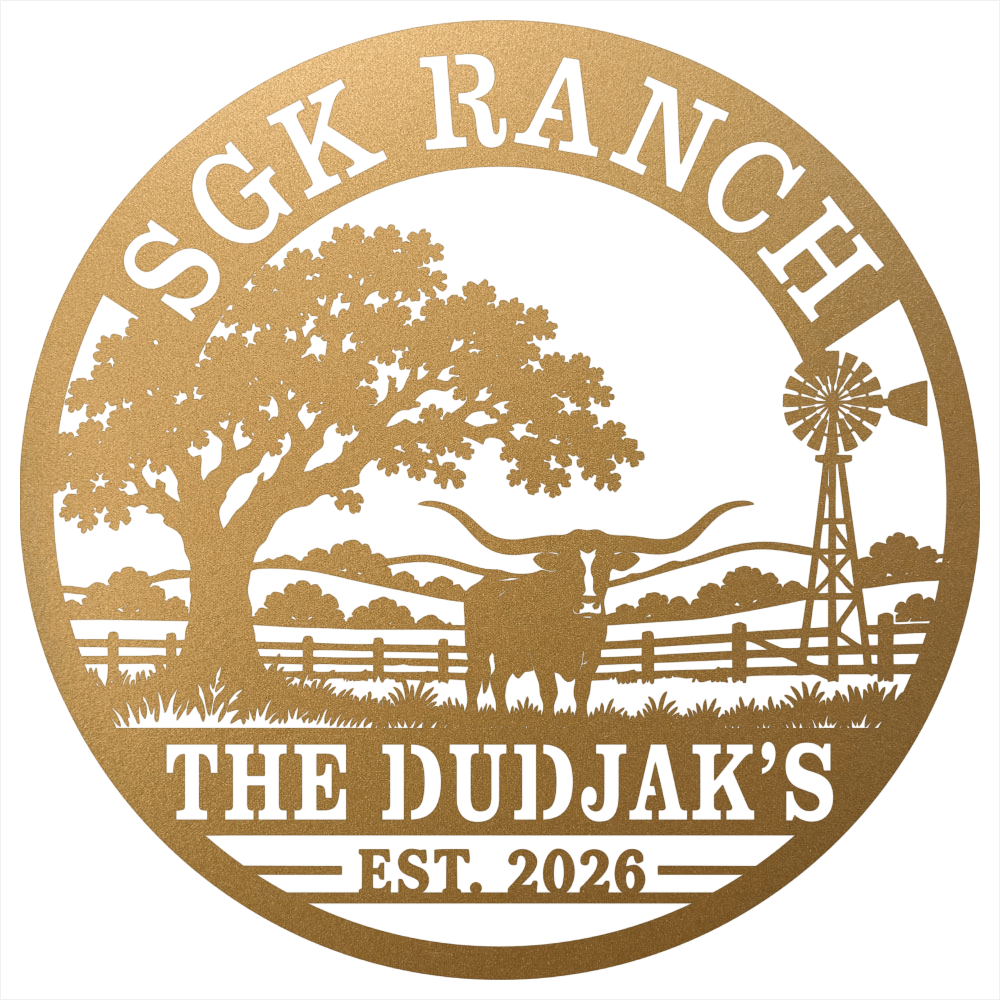 9475 - Custom Ranch Quote Gold