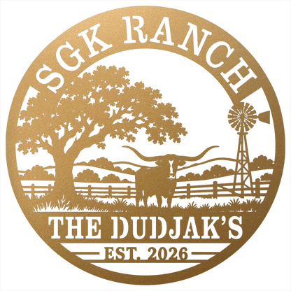 9475 - Custom Ranch Quote Gold