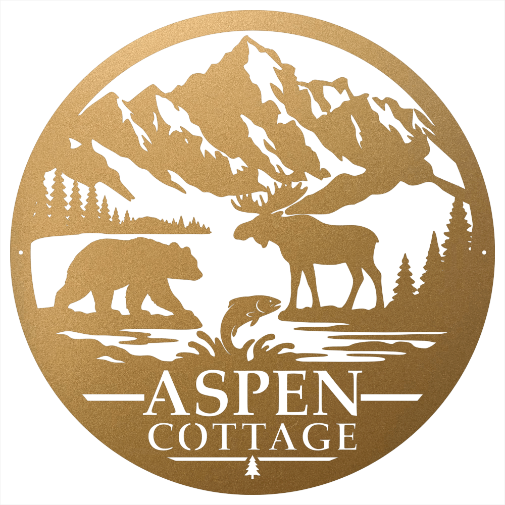 9568 - Mountain Sign Gold