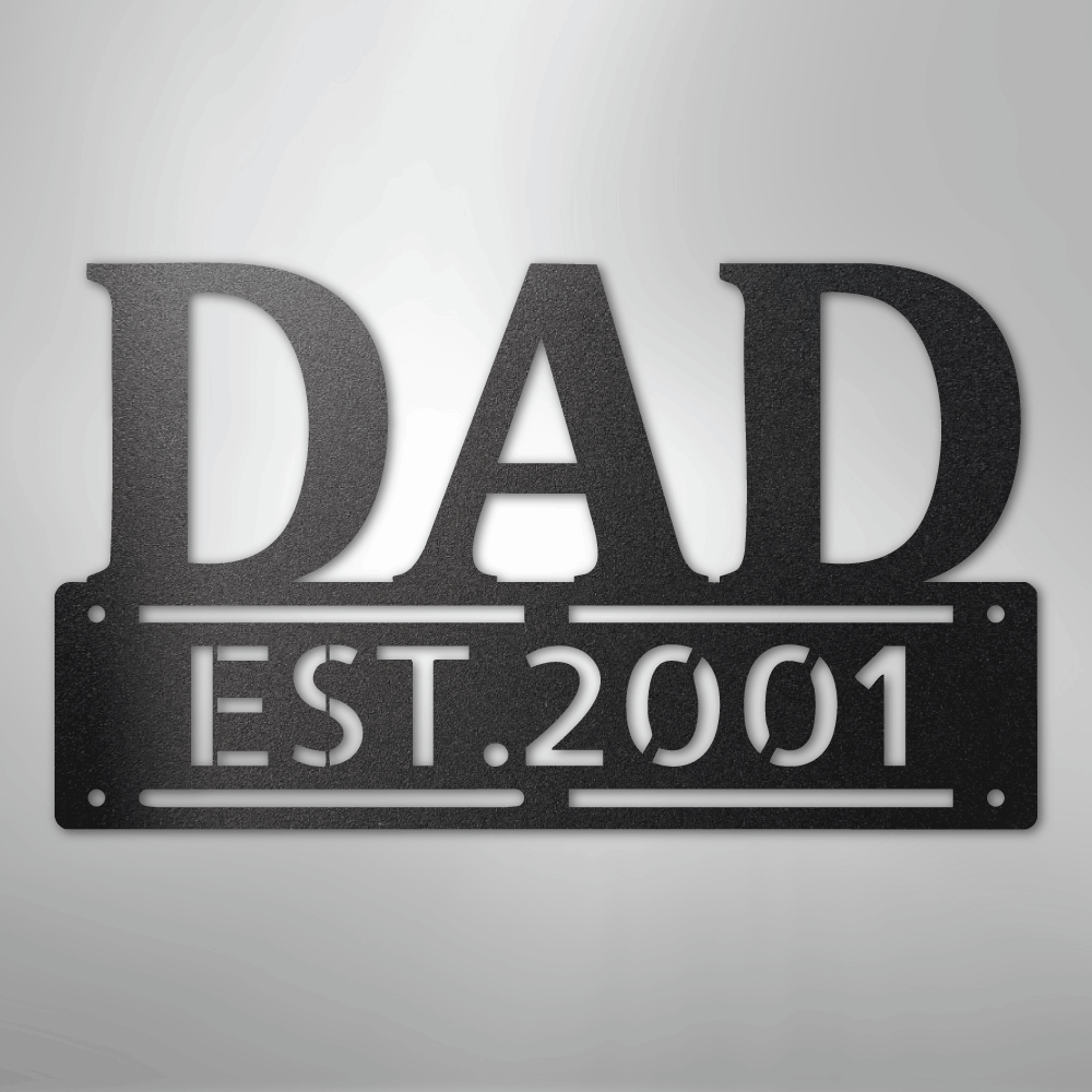 Custom Metal Wall Art - Personalized Father's Day Name Sign