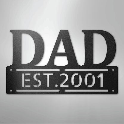 Custom Metal Wall Art - Personalized Father's Day Name Sign