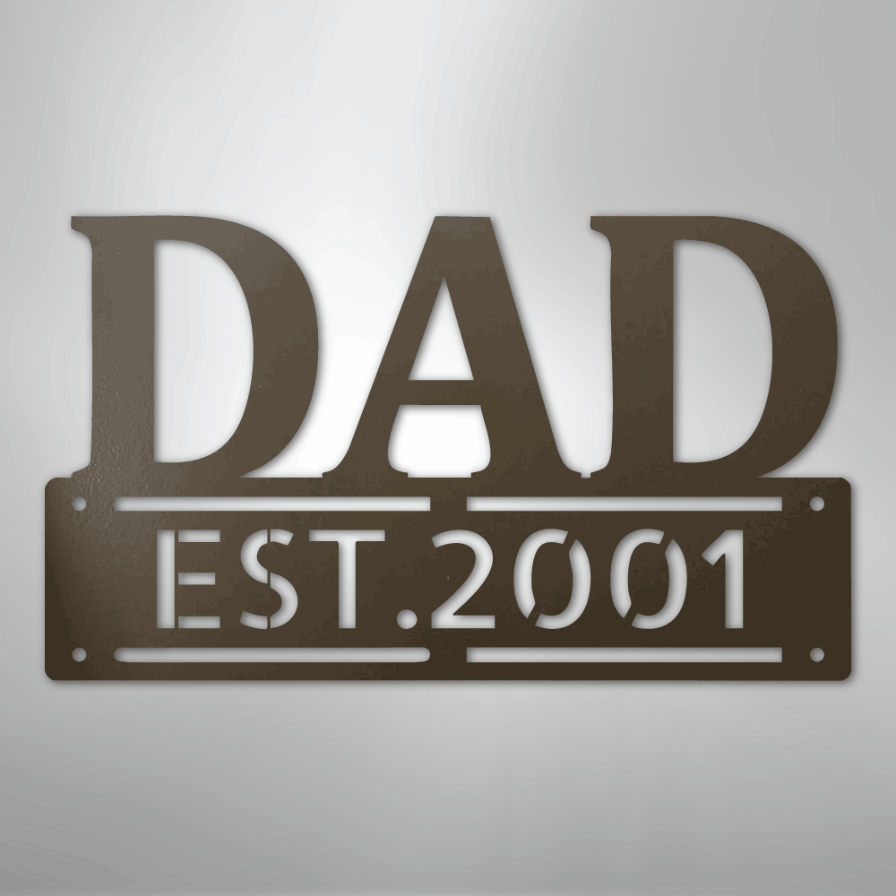 Custom Metal Wall Art - Personalized Father's Day Name Sign Stone