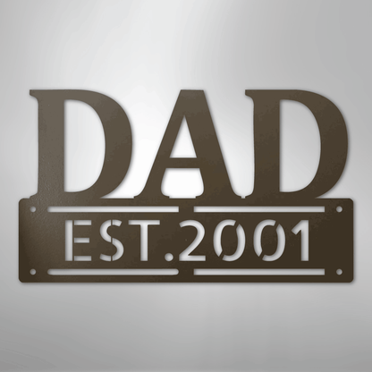 Custom Metal Wall Art - Personalized Father's Day Name Sign Stone